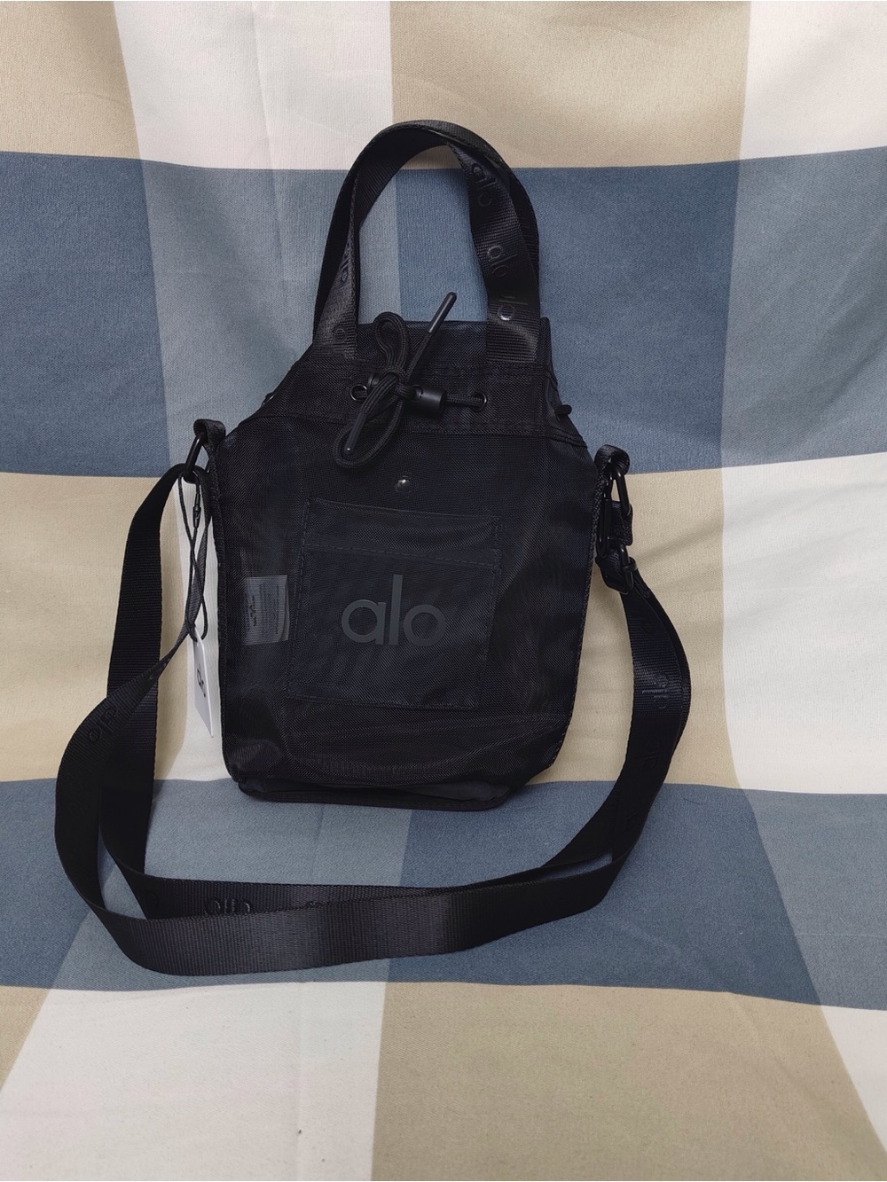 💝ALO Yoga Black Men's Messenger Mesh Crossbody Bag